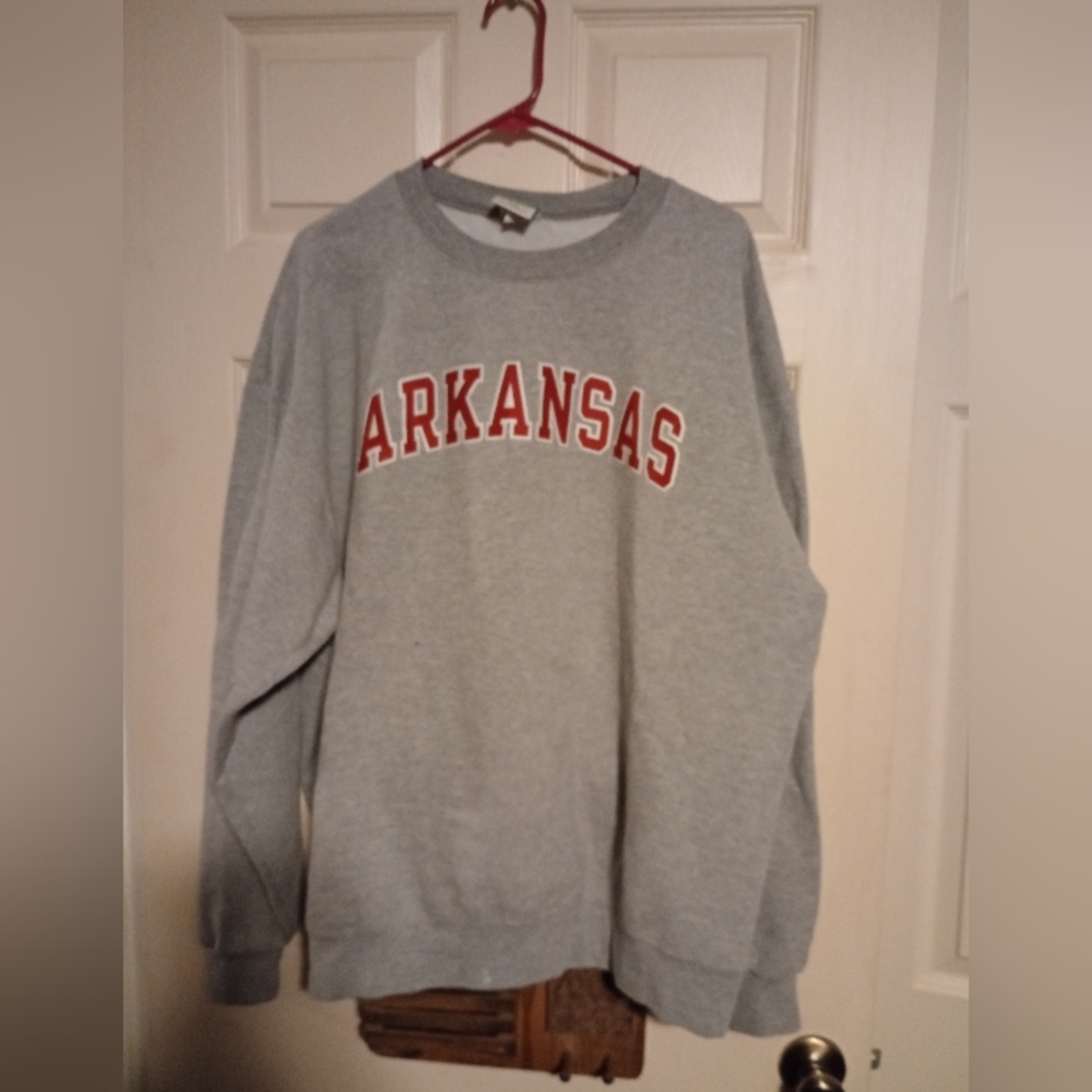 Vintage Champion Arkansas Gray Crewneck Sweatshirt Size XXL